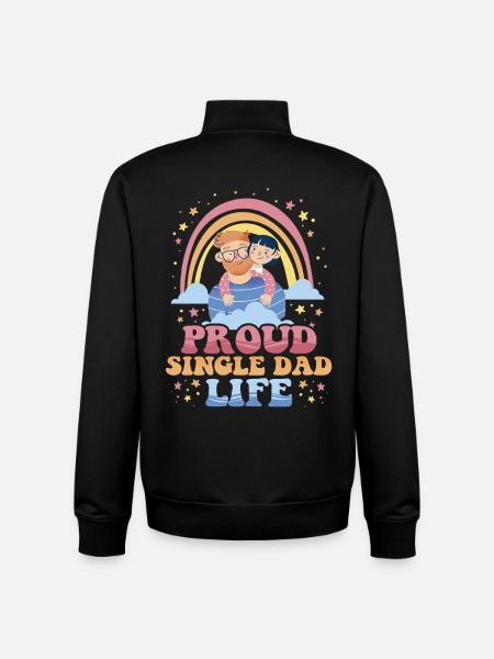 Single Dad Single Dad - Unisex Organic Zip Sweatshirt by Stanley/Stella - black