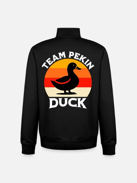 Team Peking Duck - Unisex Organic Zip Sweatshirt by Stanley/Stella - black