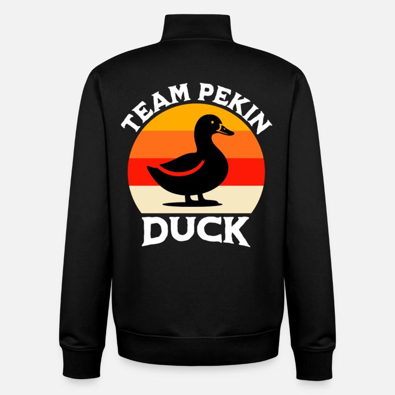 Équipe Canard laqué - Sweat zippé unisexe en coton bio Stanley/Stella - noir