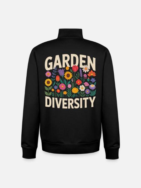 Garden Diversity Flowers Diversity - Unisex Organic Zip Sweatshirt by Stanley/Stella - black