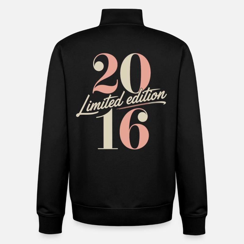 Édition limitée anniversaire 2016 - Sweat zippé unisexe en coton bio Stanley/Stella - noir