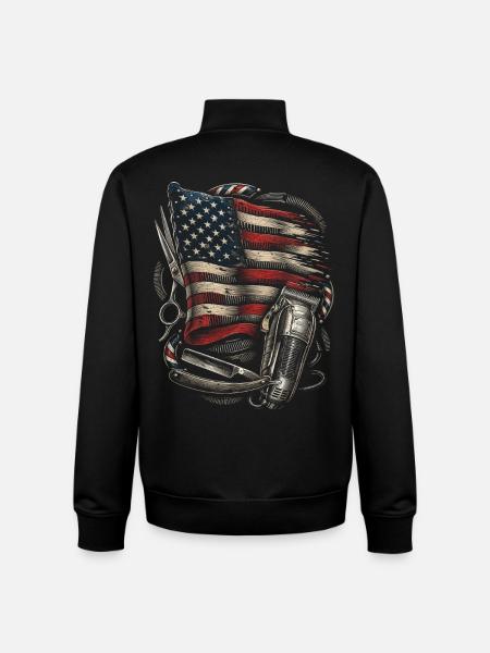 Barber Barbier - Unisex Organic Zip Sweatshirt by Stanley/Stella - black