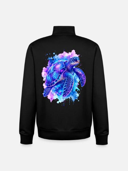 Sea turtle, turtle, water turtle - Unisex Organic Zip Sweatshirt by Stanley/Stella - black
