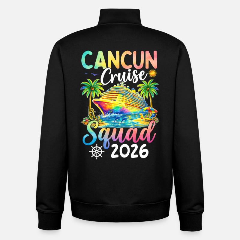 Cancun Cruise Squad 2026 - Unisex Organic Zip Sweatshirt by Stanley/Stella - black