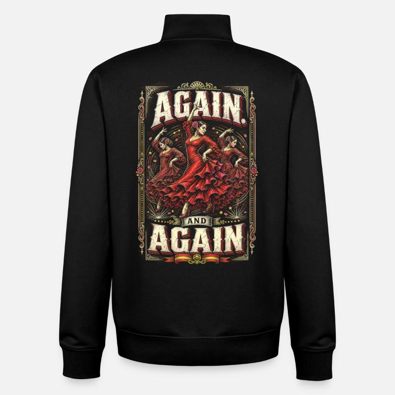 Flamenco Again And Again - Unisex Organic Zip Sweatshirt von Stanley/Stella - Schwarz