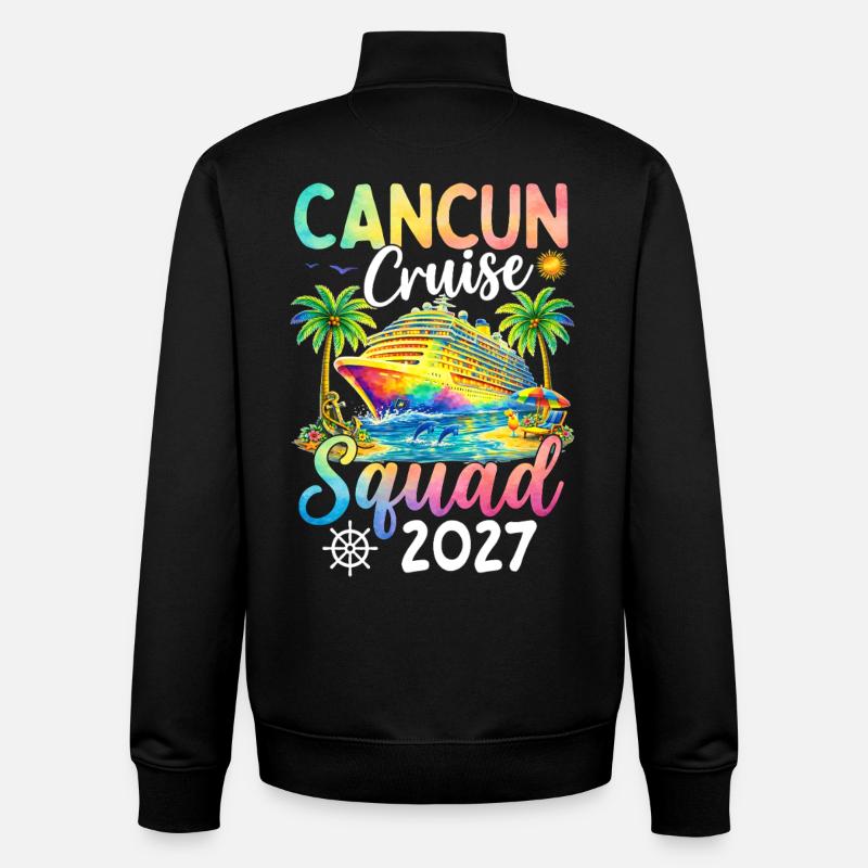 Cancun Cruise Squad 2027 - Unisex Organic Zip Sweatshirt by Stanley/Stella - black