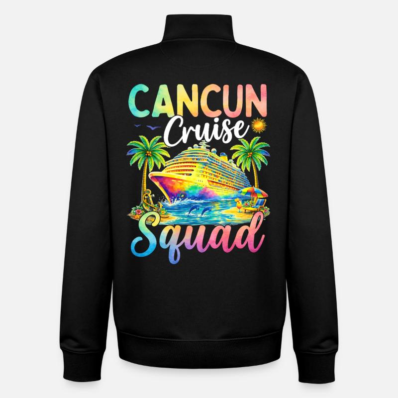 Cancun Cruise Squad - Unisex Organic Zip Sweatshirt by Stanley/Stella - black