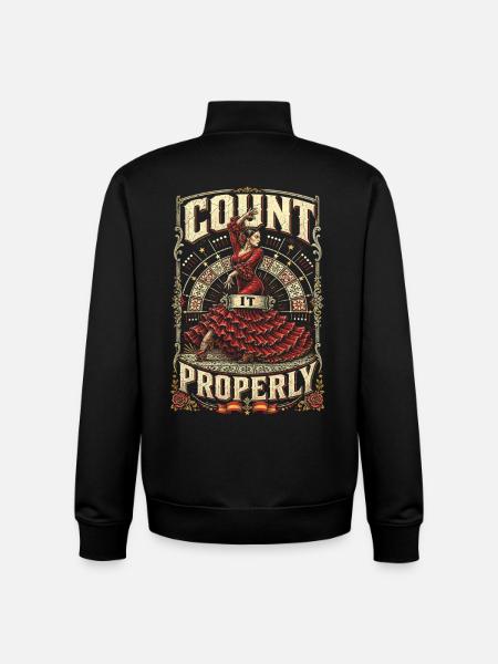 Flamenco Count It Properly - Unisex Organic Zip Sweatshirt by Stanley/Stella - black
