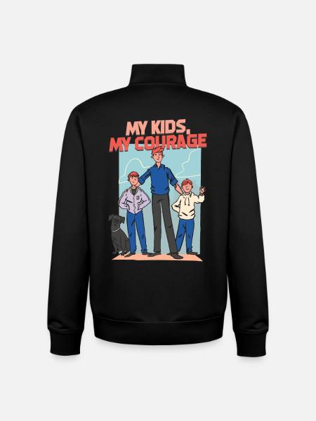 Single Dad Single Dad - Unisex Organic Zip Sweatshirt by Stanley/Stella - black