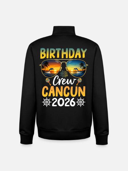 Birthday Crew Cancun 2026 - Unisex Organic Zip Sweatshirt by Stanley/Stella - black