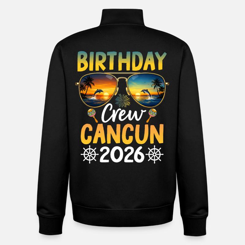 Birthday Crew Cancun 2026 - Unisex Organic Zip Sweatshirt von Stanley/Stella - Schwarz