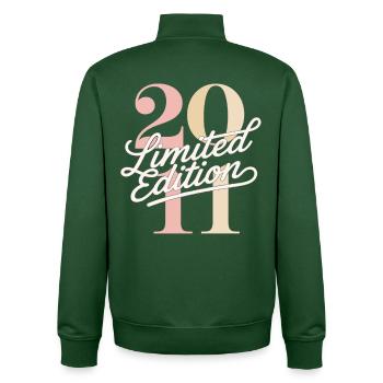 2011 Limited Edition Geburtstag - Unisex Organic Zip Sweatshirt von Stanley/Stella - Flaschengrün - Hinten - AI Model Male 185 dark (185cm)