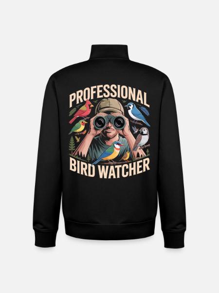 Professional Birdwatcher Birdwatcher - Unisex Organic Zip Sweatshirt by Stanley/Stella - black