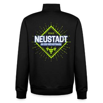 Neustadt an der Weinstraße Vintage Reben Souvenir - Unisex Organic Zip Sweatshirt von Stanley/Stella - Schwarz - Hinten - AI Model Male 185 light (185cm)