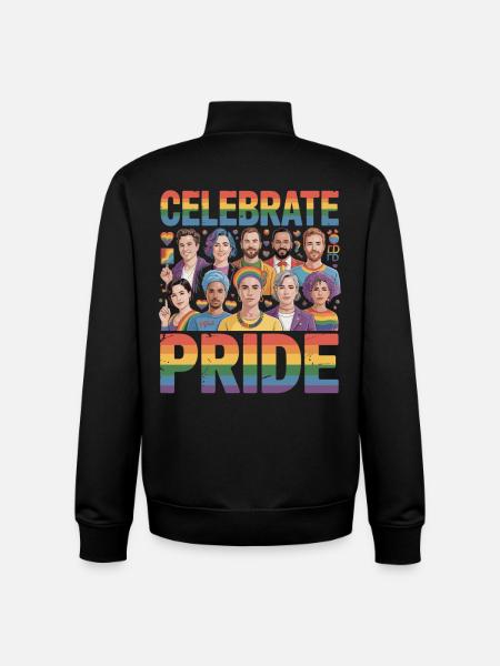 Celebrate Pride LGBT Rainbow Diversity - Unisex Organic Zip Sweatshirt by Stanley/Stella - black