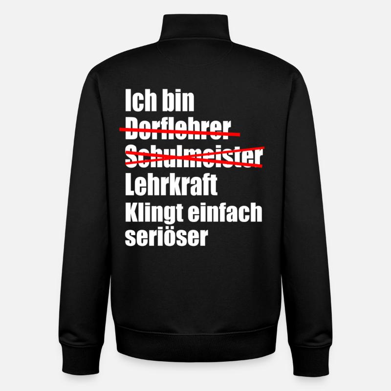 Lehrer Studium Abschluss bestanden - Unisex Organic Zip Sweatshirt von Stanley/Stella - Schwarz