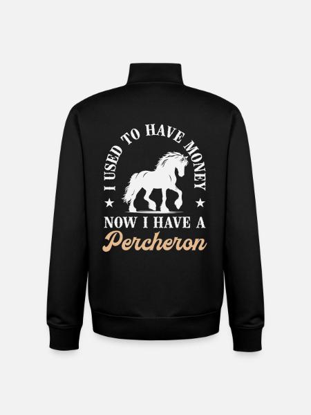 Percheron-Reitteam Reitpferdeliebhaber - Unisex Organic Zip Sweatshirt von Stanley/Stella - Schwarz