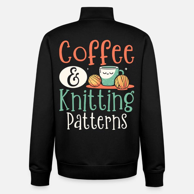 Kaffee Stricken Strickerin - Unisex Organic Zip Sweatshirt von Stanley/Stella - Schwarz