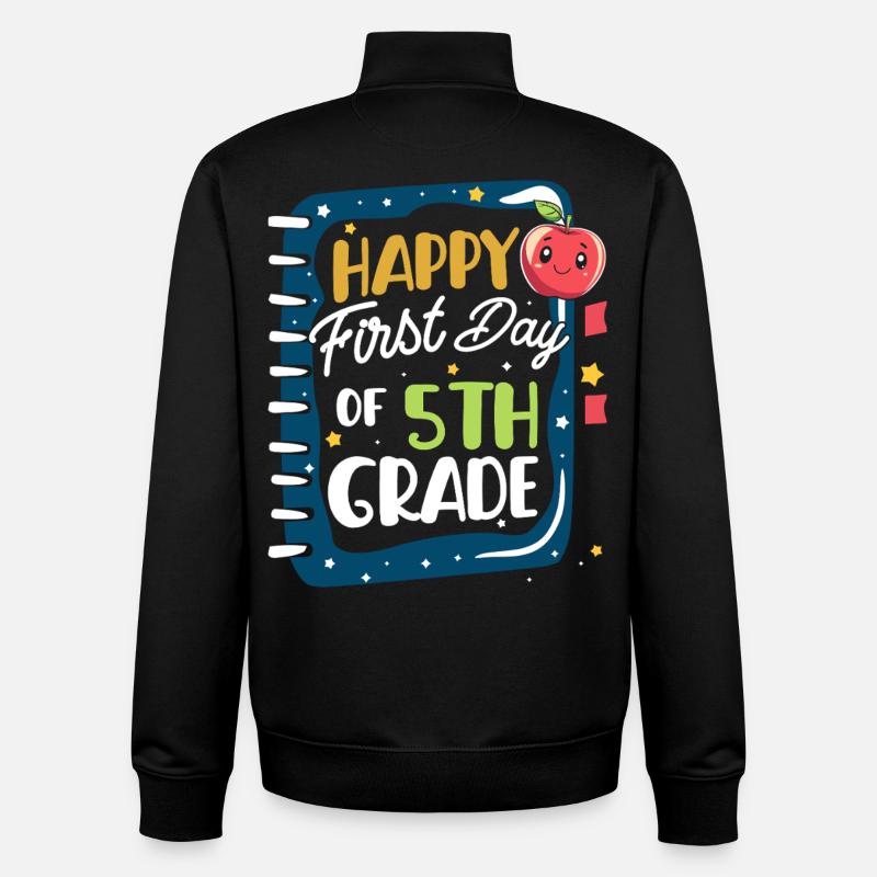 Fifth Grade 5th Grade - Unisex Organic Zip Sweatshirt by Stanley/Stella - black