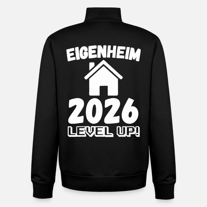 Eigenheim 2026 Level Up - Unisex Organic Zip Sweatshirt von Stanley/Stella - Schwarz