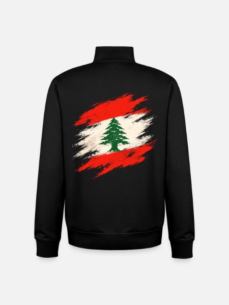 Liban Libanais - Sweat zippé unisexe en coton bio Stanley/Stella - noir