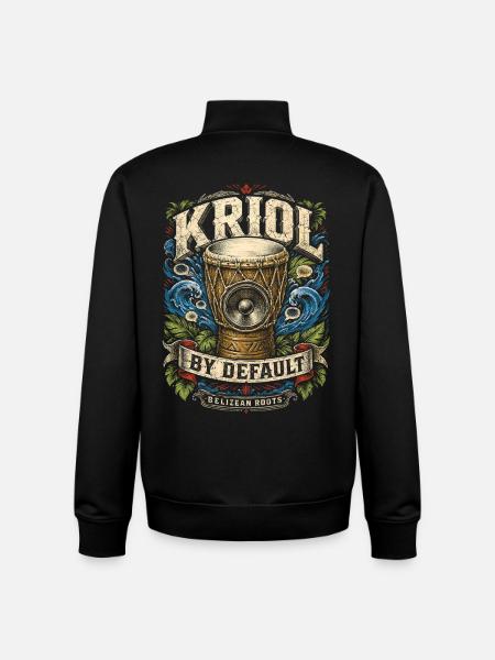 Belize Belizean Roots Kriol By Default - Unisex Organic Zip Sweatshirt by Stanley/Stella - black