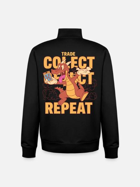 Trade Collect Repeat Trading Card Game - Unisex Organic Zip Sweatshirt by Stanley/Stella - black