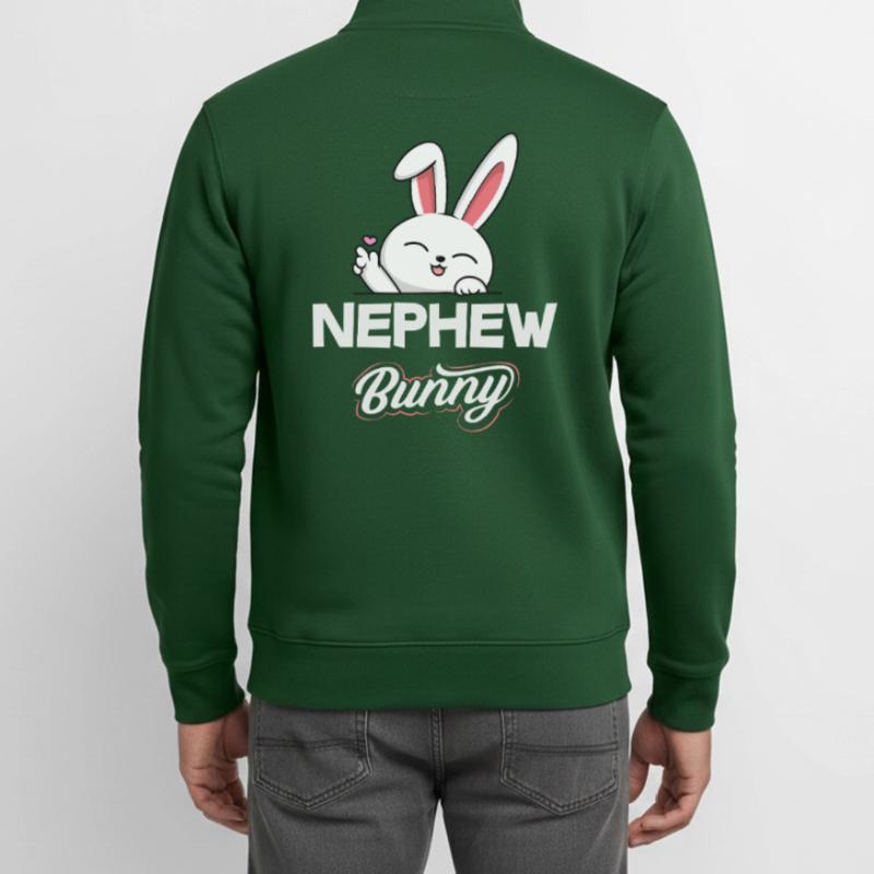 Happy Easter Sweet Easter Bunny Egg Hunt Easter Eggs Unisex Organic Zip Sweatshirt by Stanley/Stella