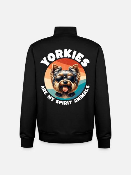 Funny Yorkshire Terrier Sayings - Unisex Organic Zip Sweatshirt by Stanley/Stella - black