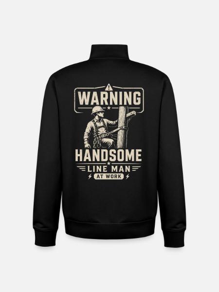 Electricity Cable Technology Electrician Motif - Unisex Organic Zip Sweatshirt by Stanley/Stella - black