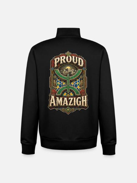 Moroccan Morocco Proud Amazigh - Unisex Organic Zip Sweatshirt by Stanley/Stella - black