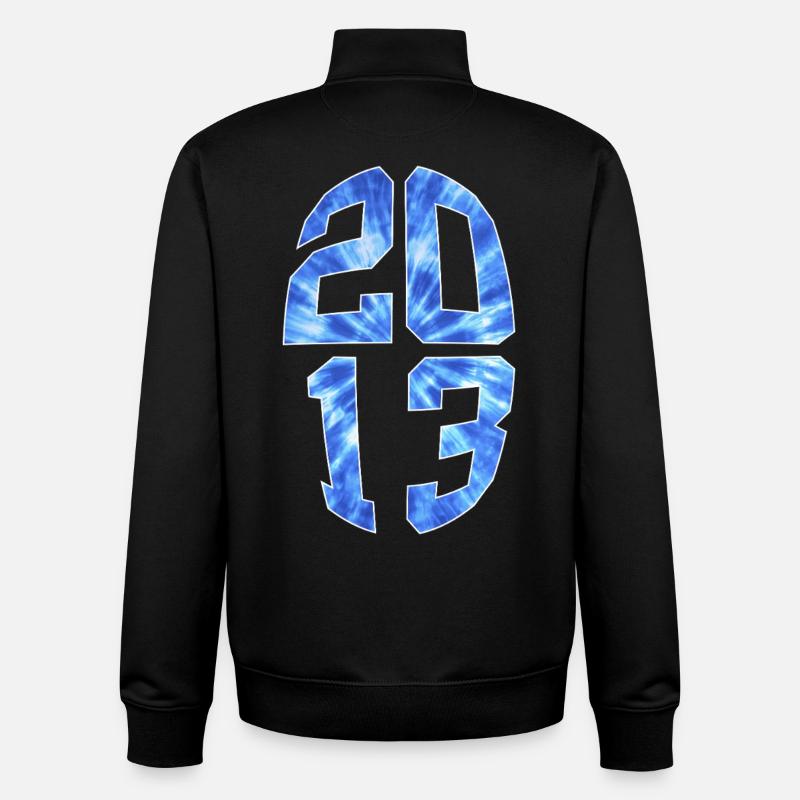 13 ANS 2013 13E ANNIVERSAIRE - Sweat zippé unisexe en coton bio Stanley/Stella - noir