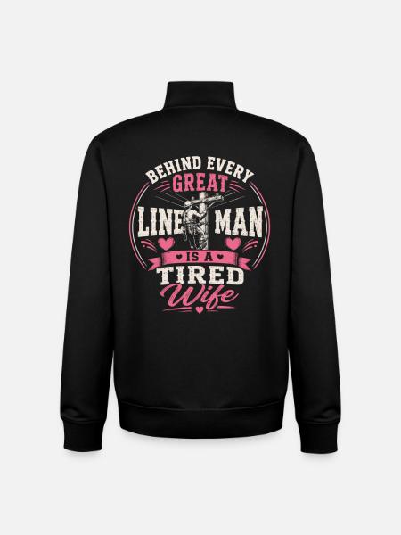 Lineman Love Cable Electricity Technology - Unisex Organic Zip Sweatshirt by Stanley/Stella - black