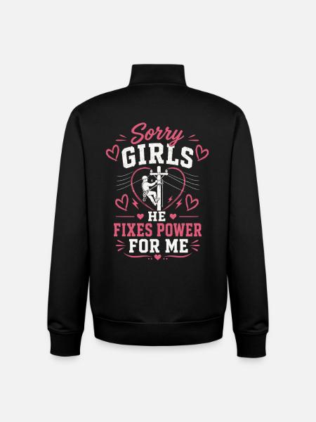Lineman Wife With Pride Technique - Unisex Organic Zip Sweatshirt by Stanley/Stella - black
