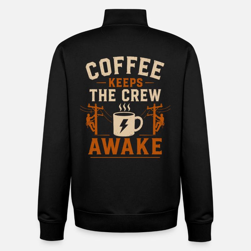 Elektriker Technik Kaffee Energie - Unisex Organic Zip Sweatshirt von Stanley/Stella - Schwarz