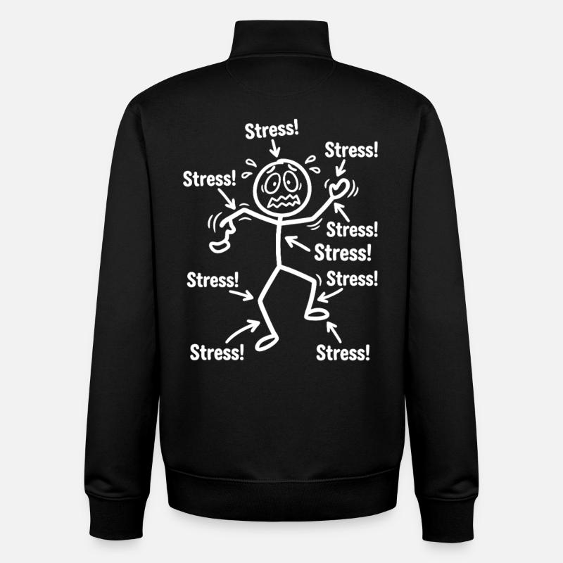 stress_figur_pfeile - Unisex Organic Zip Sweatshirt von Stanley/Stella - Schwarz