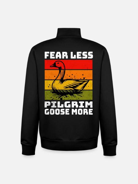 Pilgrim Goose Pilgrim Gans - Unisex Organic Zip Sweatshirt by Stanley/Stella - black