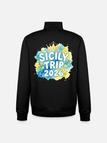 Sicily Vacation 2026 - Unisex Organic Zip Sweatshirt by Stanley/Stella - black