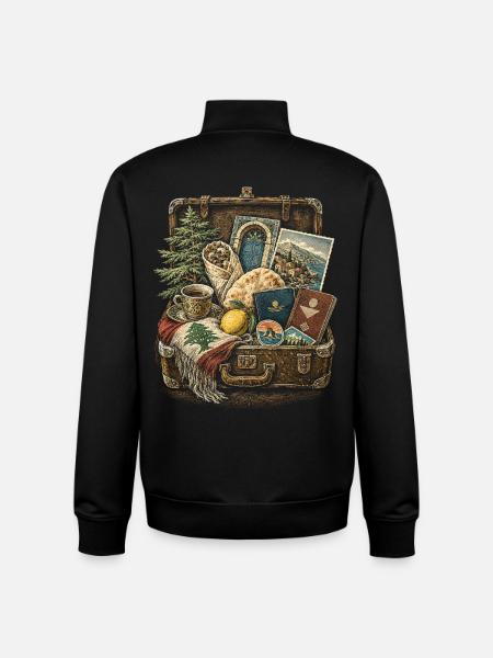 Liban Libanais - Sweat zippé unisexe en coton bio Stanley/Stella - noir