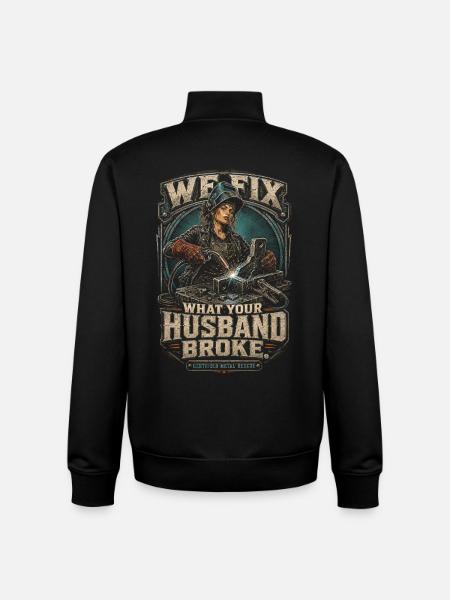Welder Welding Specialist - Unisex Organic Zip Sweatshirt by Stanley/Stella - black
