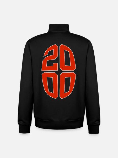 26 ANS 2000 26E ANNIVERSAIRE - Sweat zippé unisexe en coton bio Stanley/Stella - noir