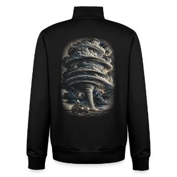 Storm Chaser Meteorologist - Unisex Organic Zip Sweatshirt by Stanley/Stella - black - Back - AI Model Male 185 light (185cm)