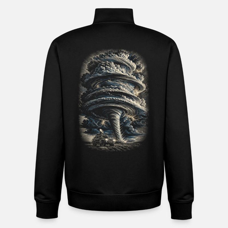 Météorologue chasseur de tempêtes - Sweat zippé unisexe en coton bio Stanley/Stella - noir