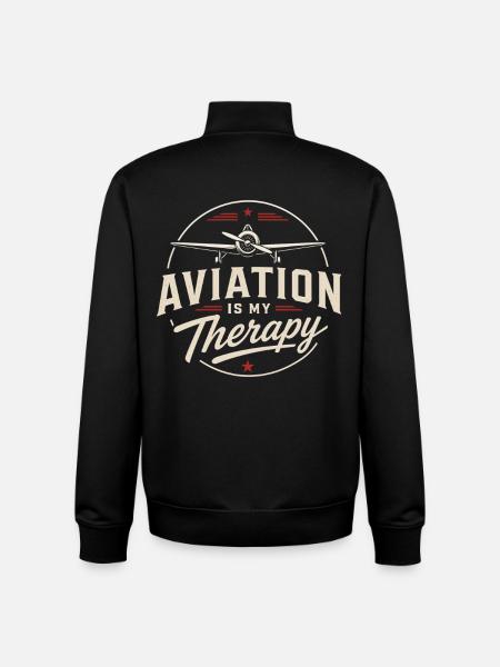 Aircraft Mechanic Aviation Technology Engineer - Unisex Organic Zip Sweatshirt by Stanley/Stella - black