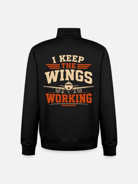 Aircraft Technology Maintenance and Aviation - Unisex Organic Zip Sweatshirt by Stanley/Stella - black
