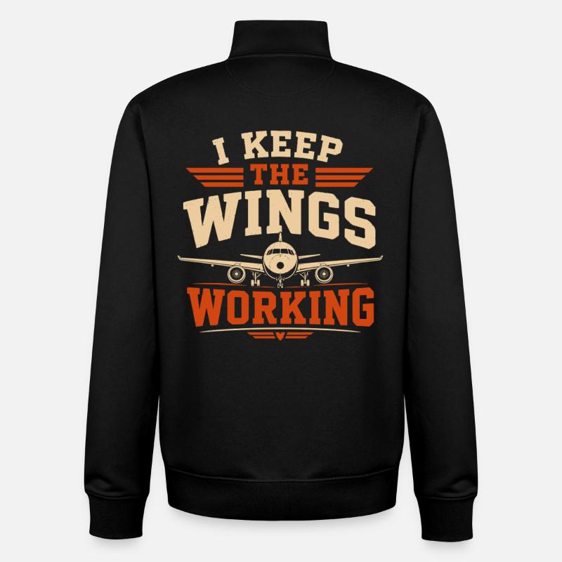Flugzeug Technik Wartung Und Luftfahrt - Unisex Organic Zip Sweatshirt von Stanley/Stella - Schwarz