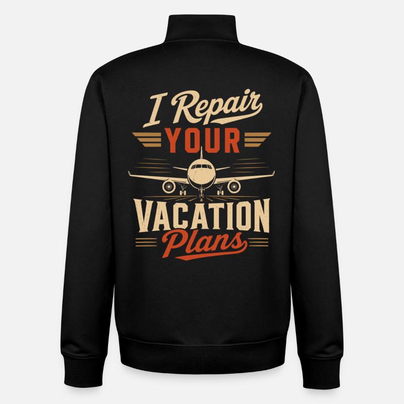 Luftfahrt Technik Flugzeugwartung Experte - Unisex Organic Zip Sweatshirt von Stanley/Stella - Schwarz