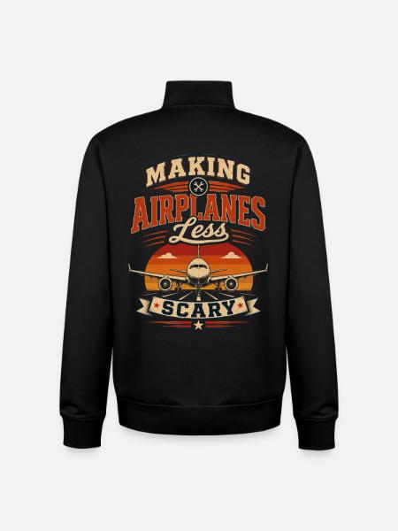 Luftfahrt Mechaniker Flugzeug Technik Profi - Unisex Organic Zip Sweatshirt von Stanley/Stella - Schwarz