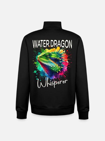 Chinese Water Dragon Whisperer - Unisex Organic Zip Sweatshirt by Stanley/Stella - black