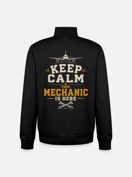 Aircraft Engineering Aviation Engineer Profession - Unisex Organic Zip Sweatshirt by Stanley/Stella - black
